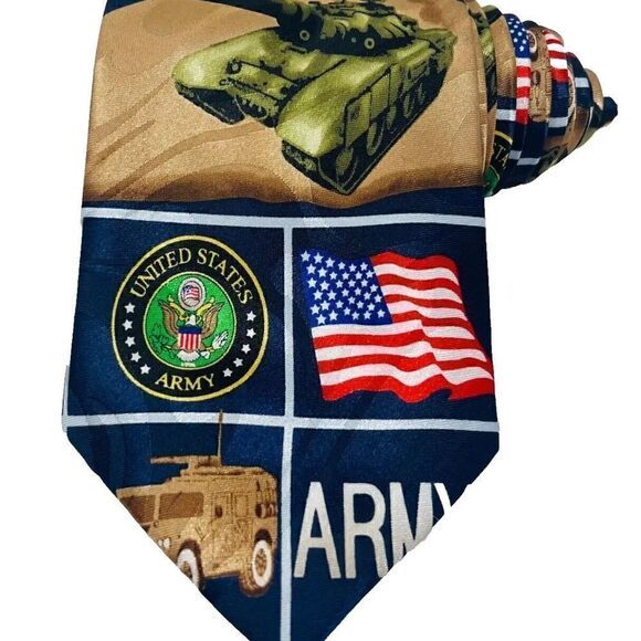 Steven Harris Mens United States Army Military Necktie Patriotic EUC - Picture 10 of 10